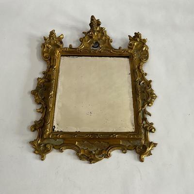 LOT 812 Antique Tiffany & Company Brass Wall Mirror