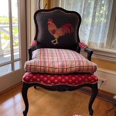Lot 831 Vintage French Country Rooster Chair 