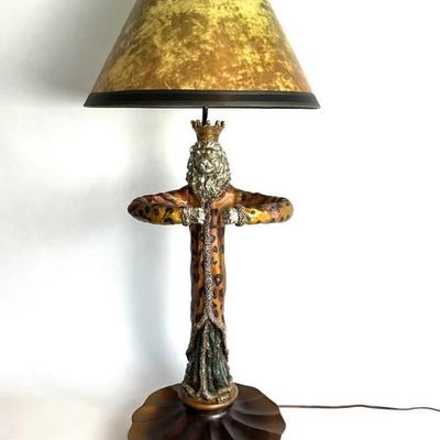 LOT 958 Large Lion w/Robe Lamp by Accent