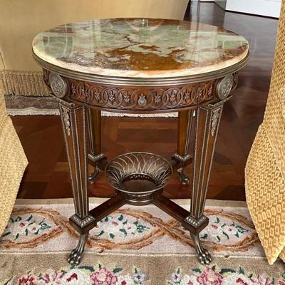Lot 755 Neoclassical Maitland Smith Marble Top Table 