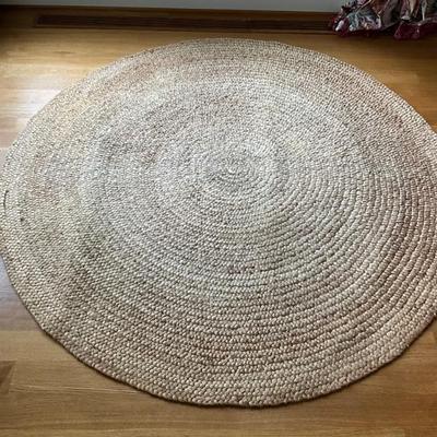 Lot 870 Round Braided Jute Rug 6'2"