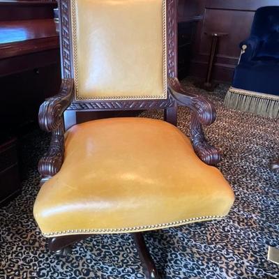 Lot 966 Robb & Stucky Mahogany Office Chair 