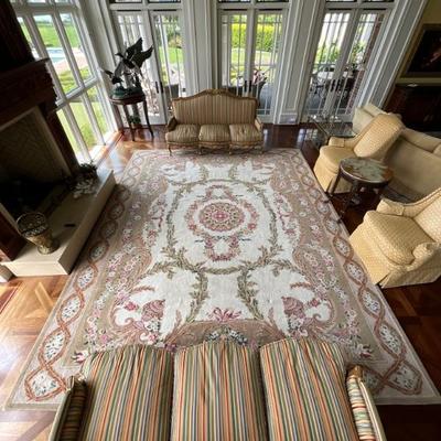 Lot 753 Large Kerman Handknotted Wool Paisley Design Oriental Rug 12'1" x 15'11" 