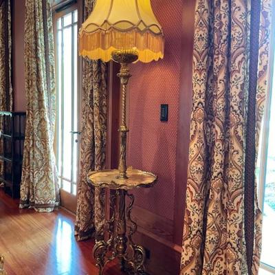 Lot 783 Antique Victorian Hinks & Son Gilt Bronze and Marble Floor Lamp. Click here to bid-...