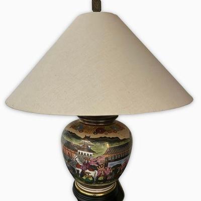 $100 Painted Asian lamp