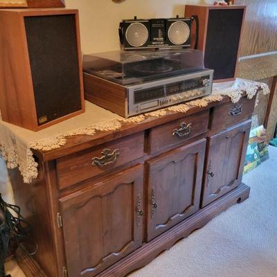 Another Buffet with Record player and speakers