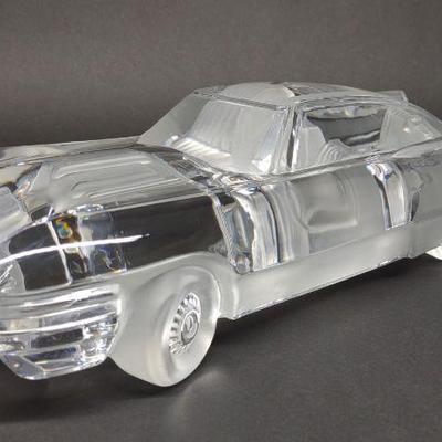 Daum France Crystal Cadillac El Dorado Sculpture