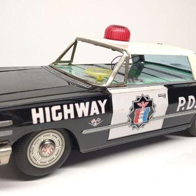 Japan Highway Patrol Battery Op Tin Toy Car