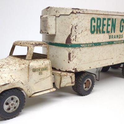 Original Tonka Green Giant Truck & Trailer