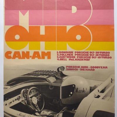 1973 Porsche Wins Mid Ohio Can-Am Poster 30"x40"