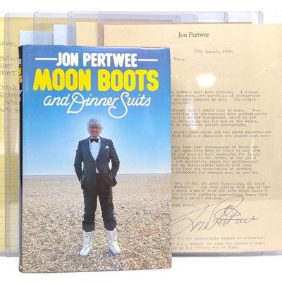 Signed Jon Pertwee Doctor Who Book & Letters