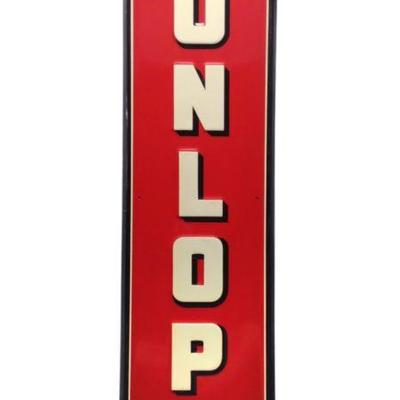 60" Dunlop Tires Tin Advertising Sign (SST) 1949
