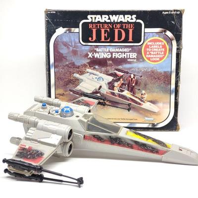 1978 Star Wars Battle Damaged X-Wing Fighter & Box