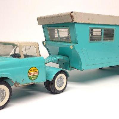 Original 1960s Nylint No. 6600 Truck & Mobile Home