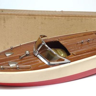 1950's Japan Battery Operated Speed Boat w/ Box