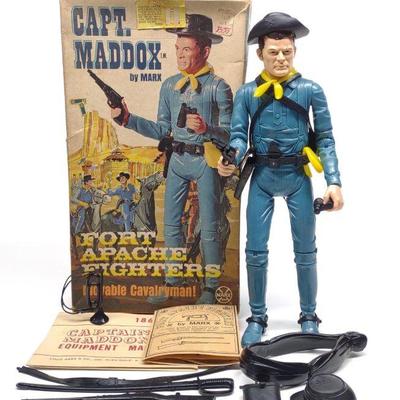 Vintage Marx Capt. Maddox Action Figure w/ Box