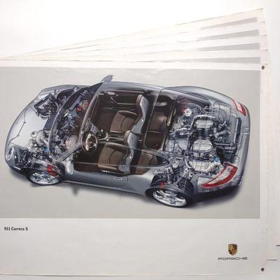 (5) Porsche Carrera S Factory Posters
