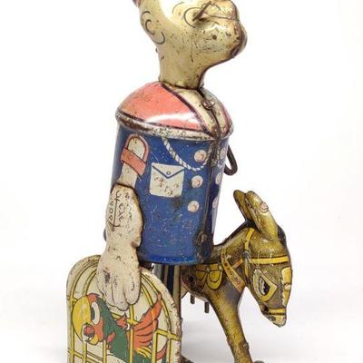 Marx Walking Popeye Customized Windup Tin Toy