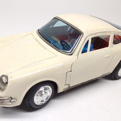 Vintage Bandai PorSche 911 Tin Battery Op. Toy Car