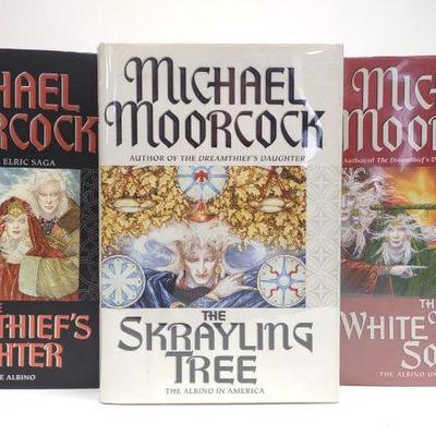 Signed Michael Moorcock Dreamquest Trilogy Books
