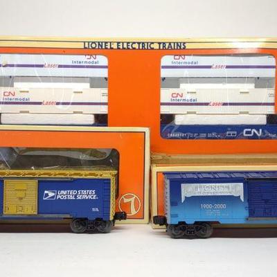 (3) Lionel Flatcar & Boxcars Trains w/ Boxes