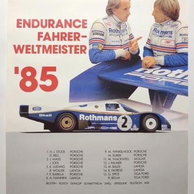 1985 Porsche Endurance Factory Poster 30"x40"