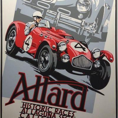 1990 Dennis Simon Signed Allard Races Poster Art