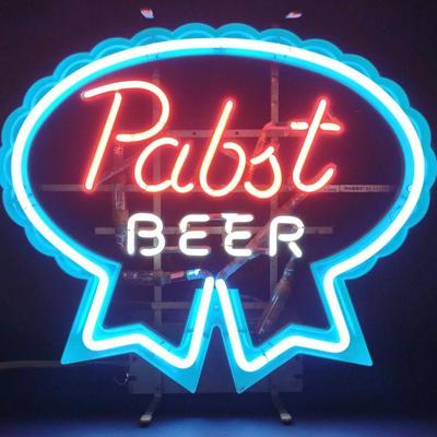 Pabst Beer Blue Ribbon Neon Sign (Works)