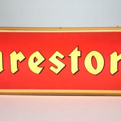 Firestone Tires Lighted Double Sided Sign