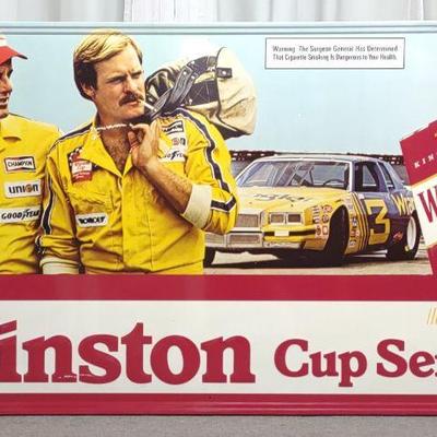 1982 Winston Cup Series Embossed Advertising Sign