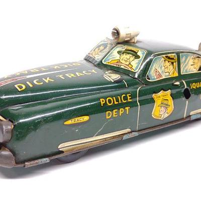 1940s Marx Dick Tracy Windup Squad Car Toy
