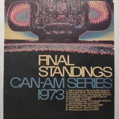 1973 Porsche Final Standings Can-Am Racing Poster
