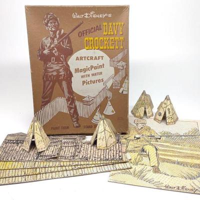 Vintage Walt Disney Davy Crockett Magic Paint Set