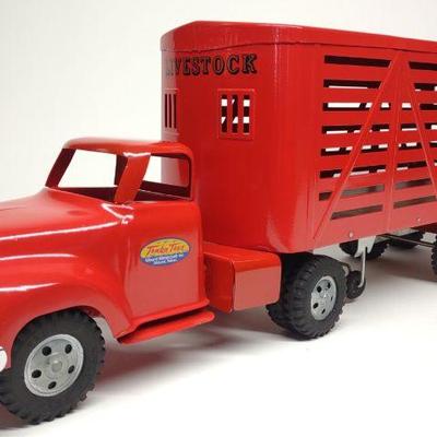 1950s Tonka Livestock Truck & Trailer