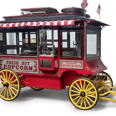 1917 Cretors Model D Horse Drawn Popcorn Wagon