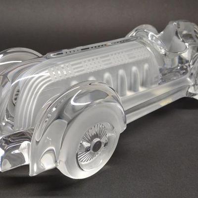 Daum France Monoplace LeMans Crystal Car Sculpture