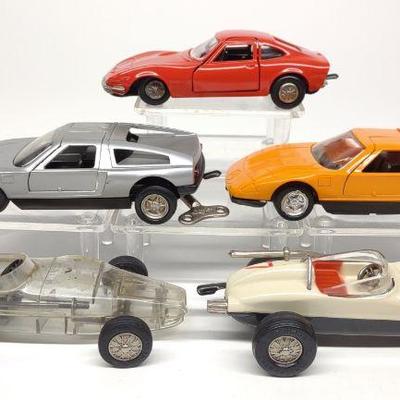 (5) Schuco Automatic Racers Windup Toys