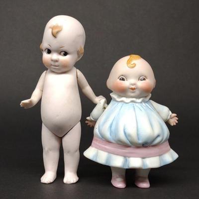 2 Antique German Bisque Dolls (Happifat)