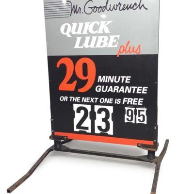 Mr. Goodwrench Quick Lube Double Sided Metal Sign