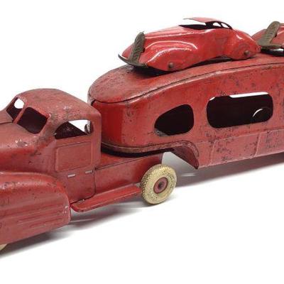 Vintage Marx Deluxe Auto Transport Toy Truck