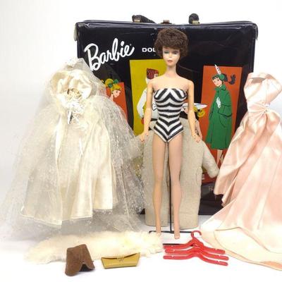 1961-62 Bubble Cut Barbie w/ Accessories & Case