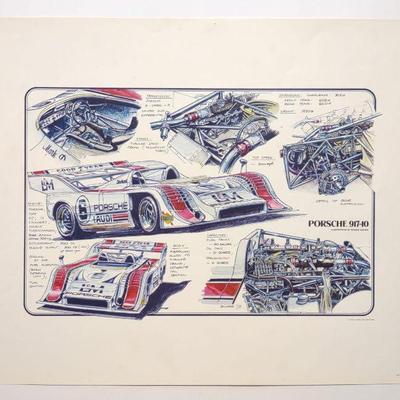 Porsche 917-10 Werner Buhrer Poster (20" x 16")