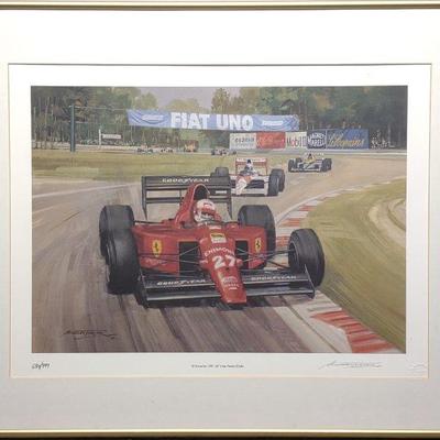 Michael Turner Signed Ferrari Racing Print Art