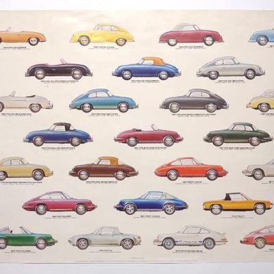 1974 Porsche Thoroughbreds Factory Poster