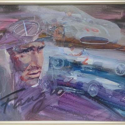 Original George Bartell Mercedes Fangio Painting