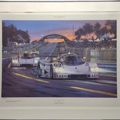 Nicholas Watts Signed Mercedes Benz Le Mans Art