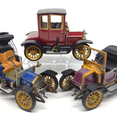 (3) Tin Wind-Up Schuco Old Timer Toy Cars