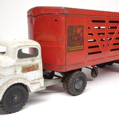 Structo Cattle Farms Pressed Steel Toy Truck