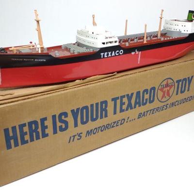 We-Mac Corp. Texaco Oil Tanker Ship Toy w/ Box