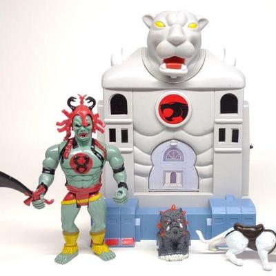 1980s Thundercats Mini Lair & Action Figures